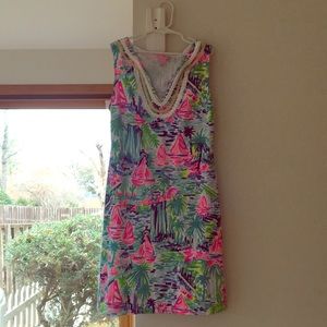 Lilly Pulitzer no sleeves low cut dress